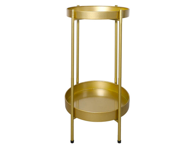 Levede 2 Tier Plant Stand Metal Flower Gold Medium-1864184717029543936