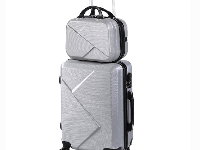 Slimbridge 2pcs 20"Travel Luggage Set Grey-1864184361226735616