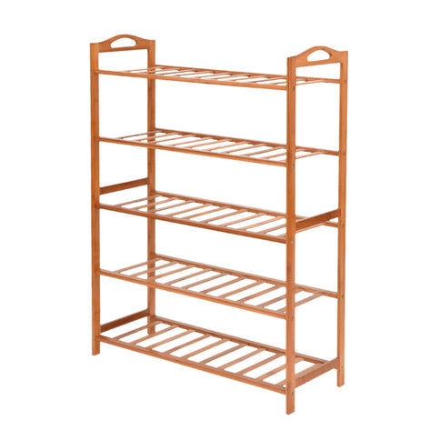 Levede 2x Bamboo Shoe Rack Shoes Organizer-1919892878436470784