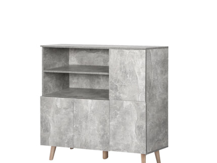 Levede Buffet Sideboard Storage Cabinet Grey-1942353399332868096