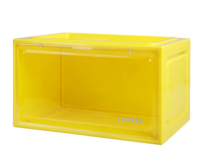 Stacked Sneaker Display Case Clear Shoe Yellow-1864184616265584640