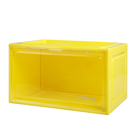 Stacked Sneaker Display Case Clear Shoe Yellow-1864184616265584640