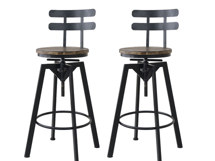 Levede 1x Bar Stool Industrial Adjustable-1942353351236784128