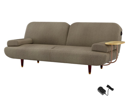 LEVEDE  CONVERTIBLE SOFABED WITH USB CHARGE AND SIDE TABLE-1910112208302510080