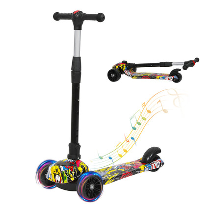Bopeep Foldable Kids Scooter LED Music Blue-1973193421761941504