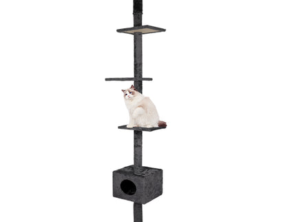 PaWz Cat Scratching Post Tree Condo Grey-1864184526037716992
