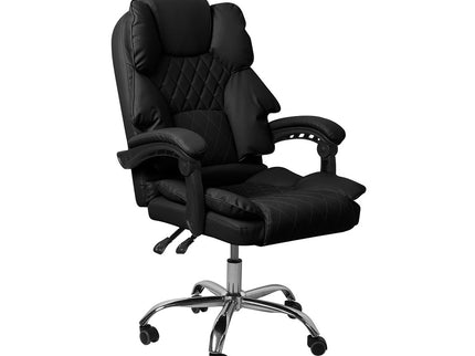 Levede Gaming Chair Office Computer Black No Footrest-1864184461856477184