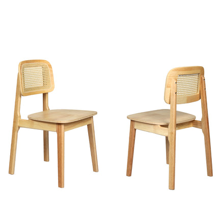 Levede 2x Rattan Dining Chair Wooden Kitchen Chair-1973193511004147712