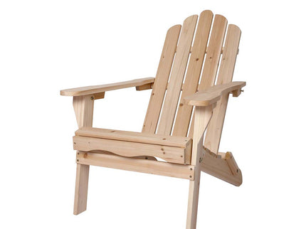 Levede Adirondack Chair Outdoor Furniture Natural-1864184449806241792