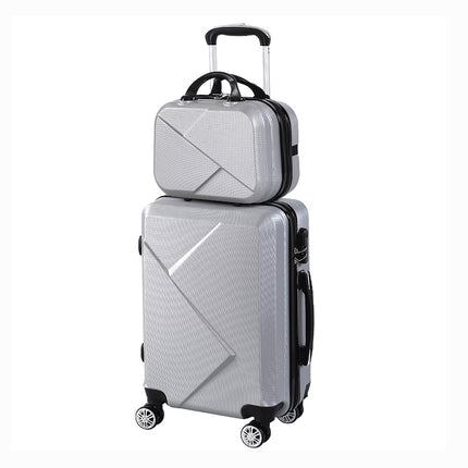 Slimbridge 2pcs 20"Travel Luggage Set Grey-1975420479338582016