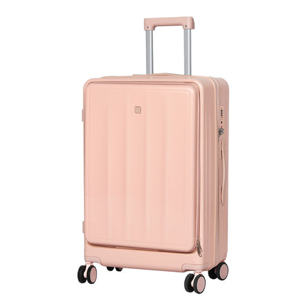 Slimbridge 24" Luggage Trolley Travel Hard Pink-1975420322438057984