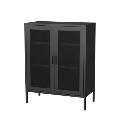 Levede Storage Cabinet Steel Kitchen Black-1973194076119502848