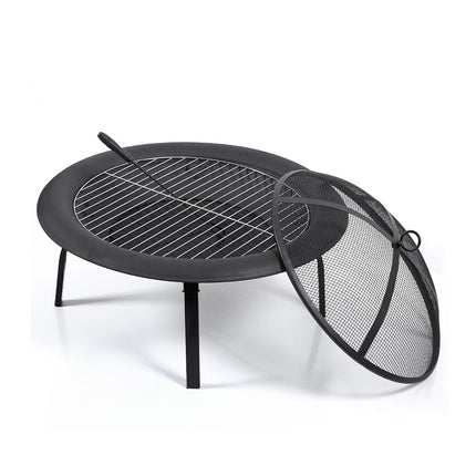 30" Portable Outdoor Fire Pit BBQ Grill Large-1973193619682758656