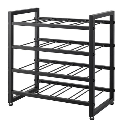 Levede Wine Rack 16 Bottle 4-Tier Metal Display Storage Organizer Adjustable Bar-2061251872504811520