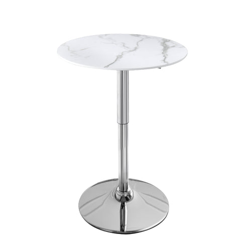 Levede Bar Table Swivel Gas Lift Counter White-1886651050694414336
