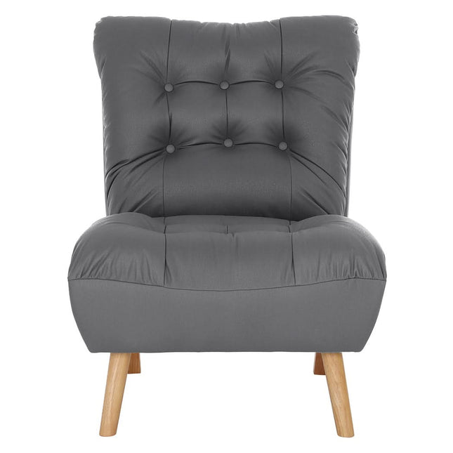 Levede Accent Chair Sofa Recliner Adjustable Grey-1954802893047599105