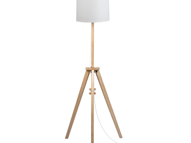 EMITTO Tripod Floor Lamp Wooden Modern Natural-1864184397318721537