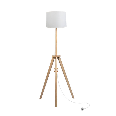 EMITTO Tripod Floor Lamp Wooden Modern Natural-1864184397318721537