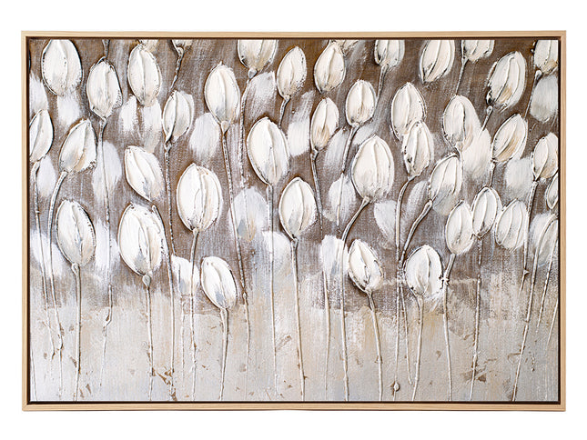Yezi Modern Floral Canvas Wall Art Large Framed Abstract Painting Decor 80x120cm-2061251859359862785