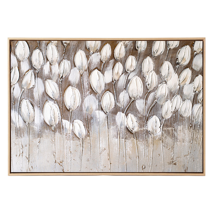 Yezi Modern Floral Canvas Wall Art Large Framed Abstract Painting Decor 80x120cm-2061251859359862785