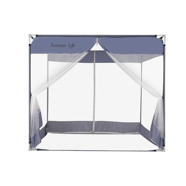 Dreamz Mosquito Bed Nets Foldable Canopy Square Blue-1954802841537351681