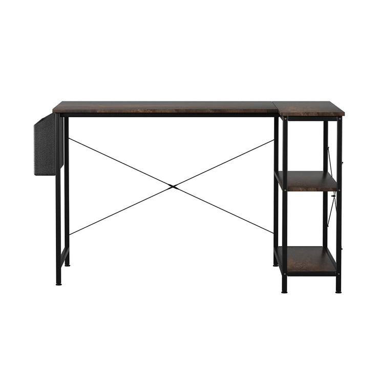 Levede L Shaped Computer Desk Corner Desk Brown-1973193440879579137