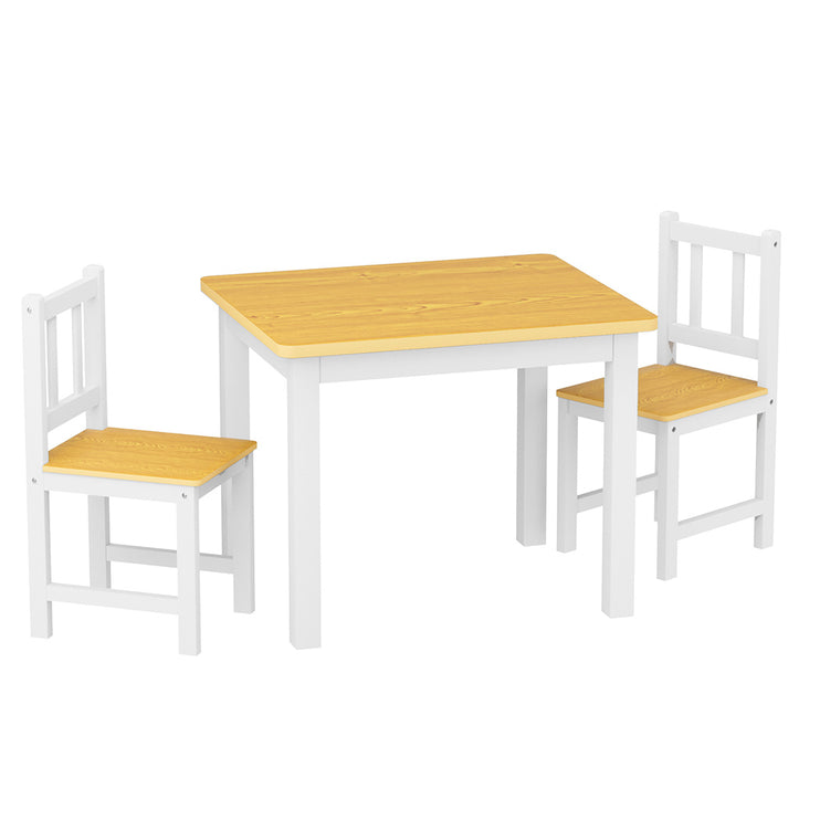 Bopeep Kids Table and Chairs Set Wooden 3PCS Study Play-1973193533703720961