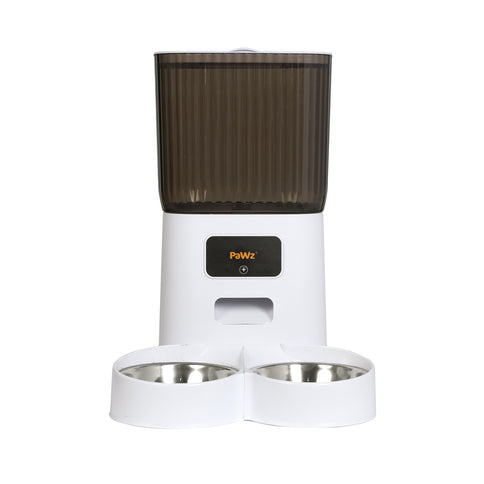 PaWz 5L Automatic Pet Feeder 2 Bowl White-1864184562561716225