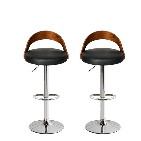 Levede 1x Kitchen Bar Stools Gas Lift Silver-1910113241103732737