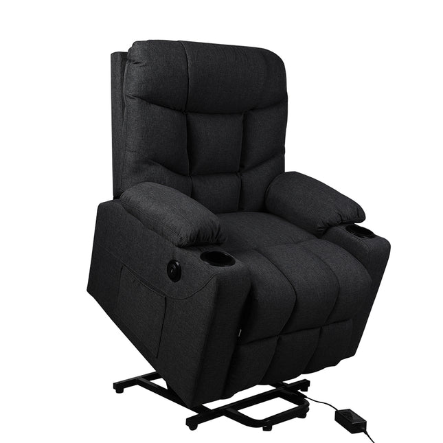 Levede Recliner Chair Electric Lift Black-1975420439211675649
