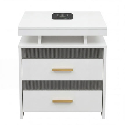 Levede Smart Bedside Table RGB Motion Sensor Charging Nightstand Bedroom Modern-2050056780293214209
