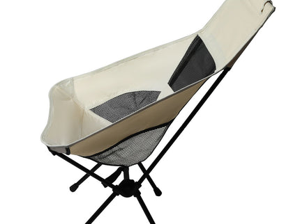 Levede Camping Chair Folding Outdoor Large Beige-1864184454625497089