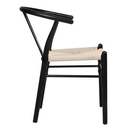 Levede 8x Dining Chairs Wooden Hans Black-2006732722868981761
