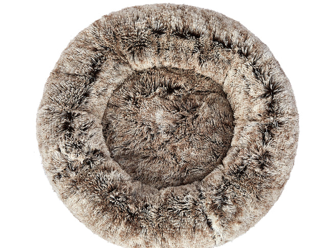 PaWz Pet Bed Cat Dog Donut Nest Calming M Brown Medium-1864184499311611905