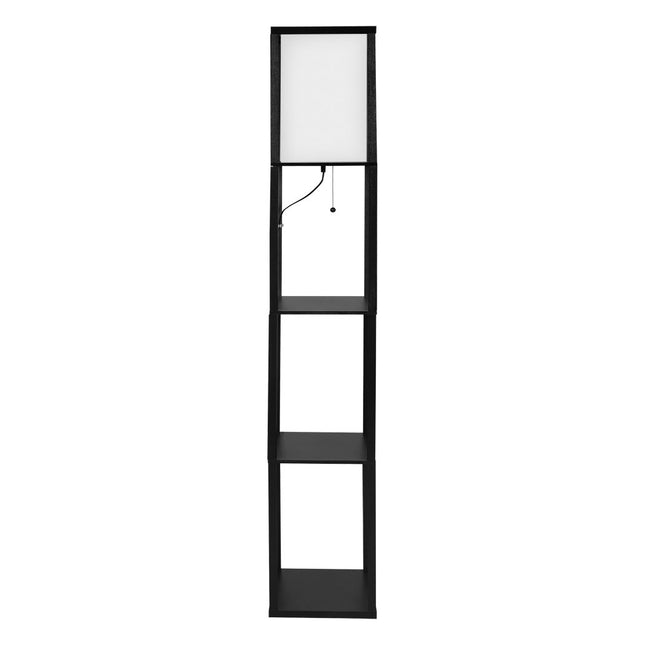 EMITTO Floor Lamp Storage Shelf LED Black-1973193956162408449