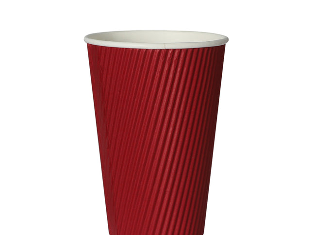 50 Pcs 16oz Disposable Takeaway Coffee Red-2018816632499081217