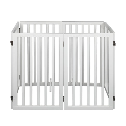 PaWz Wooden Pet Gate Dog Fence Safety White 10 Pack-1864184510858530817