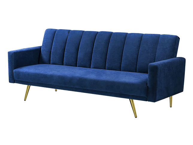 Levede Sofa Bed Convertible Velvet Lounge Recliner Couch Sleeper 3 Seater Blue-1975420375567306753