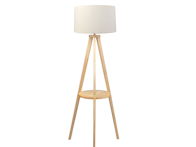 EMITTO Tripod Floor Lamp with Shelf-1973193957479419905