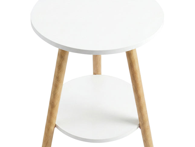 Levede Round Coffee Table 2-Layer Living Room End Tables Bedroom Side Tables-2050059016905822209