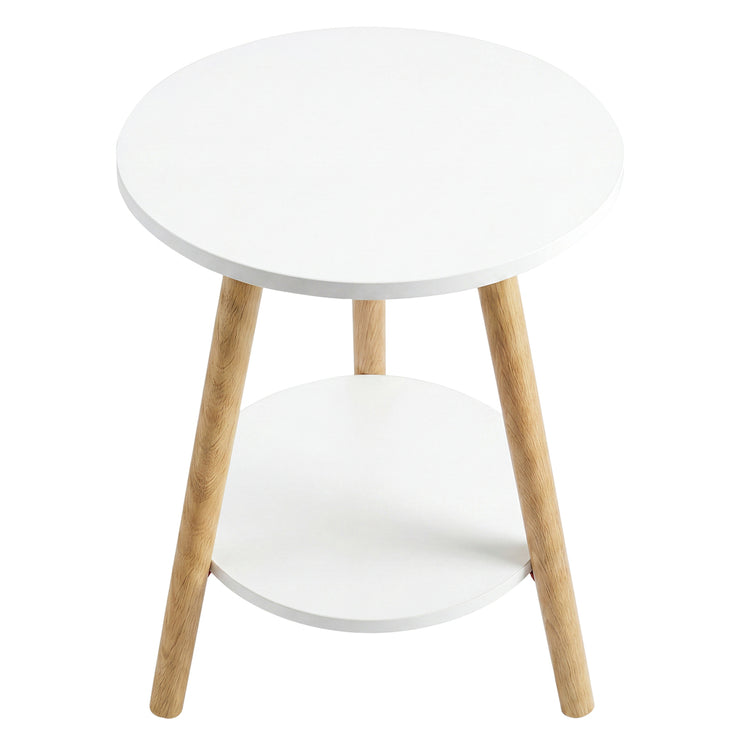 Levede Round Coffee Table 2-Layer Living Room End Tables Bedroom Side Tables-2050059016905822209