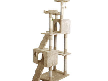 PaWz 184cm Cat Trees Scratching Post Beige-1864184313130651649