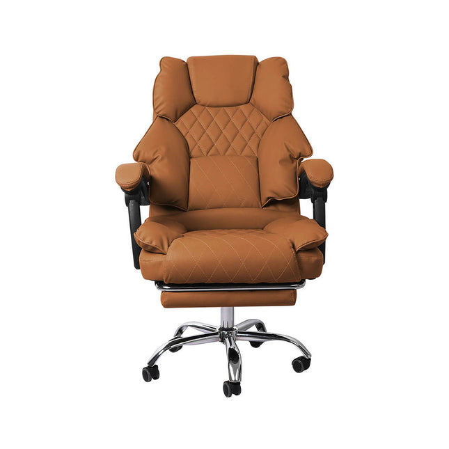 Levede Gaming Chair Office Computer Brown Footrest-1973194005621641217
