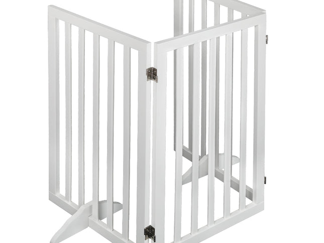 PaWz Wooden Pet Gate Dog Fence Safety White 400x 3MM-1973193642583658497