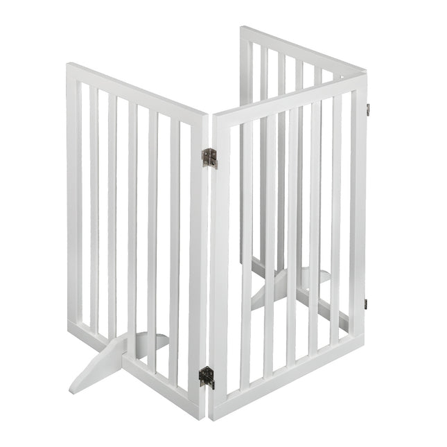 PaWz Wooden Pet Gate Dog Fence Safety White 400x 3MM-1973193642583658497