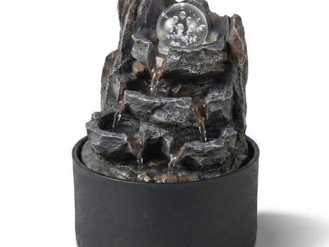 Spector Tabletop Water Fountain Resin Indoor Water Feature  3 Flow Levels Office-2061251862367178753