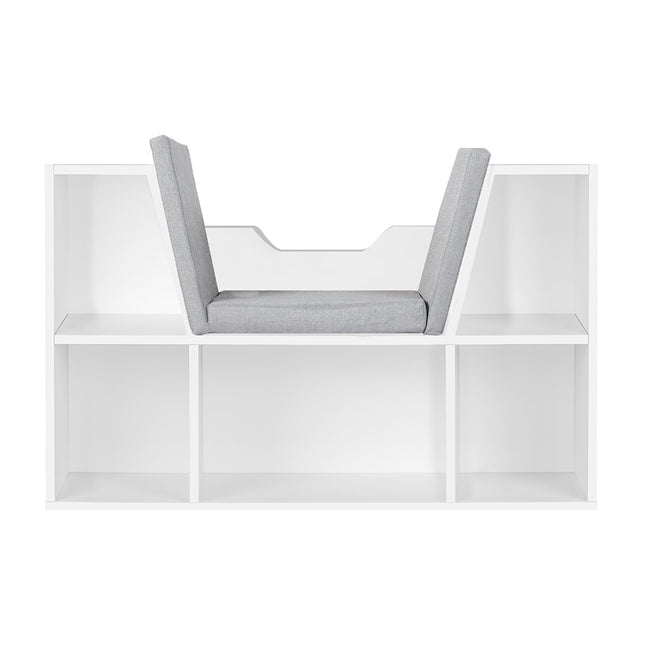 Levede Kids Bookcase Toys Box Shelf White-1975420408001859585