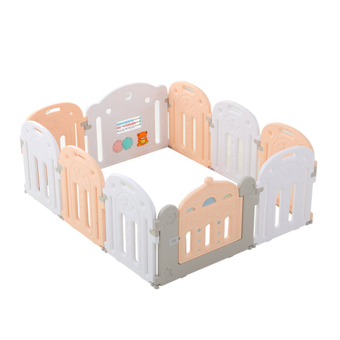 BoPeep Kids Baby Playpen Safety Gate Pink-1831592572531904513