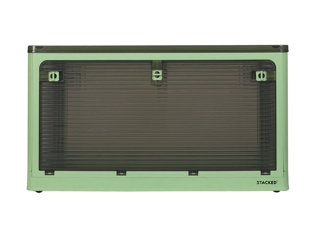 Storage Box Plastic Stackable Container L Green Large-1973193712070692865