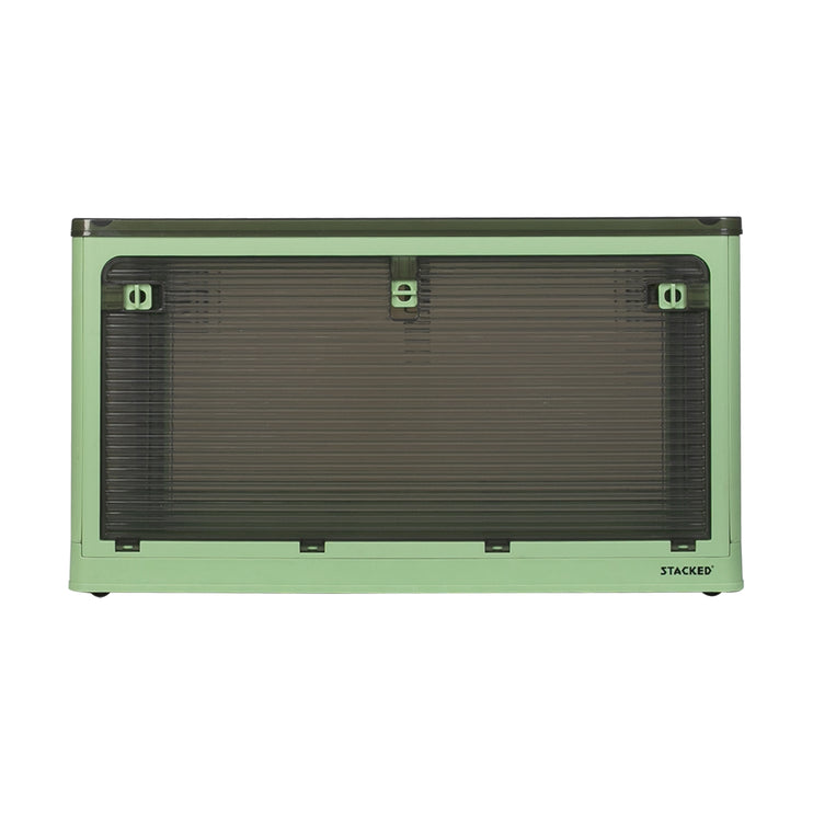 Storage Box Plastic Stackable Container L Green Large-1973193712070692865